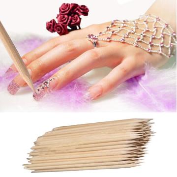 100Pcs Nail Art Orange Wood Stick Cuticle Pusher Remover Pedicure Manicure Tool #45