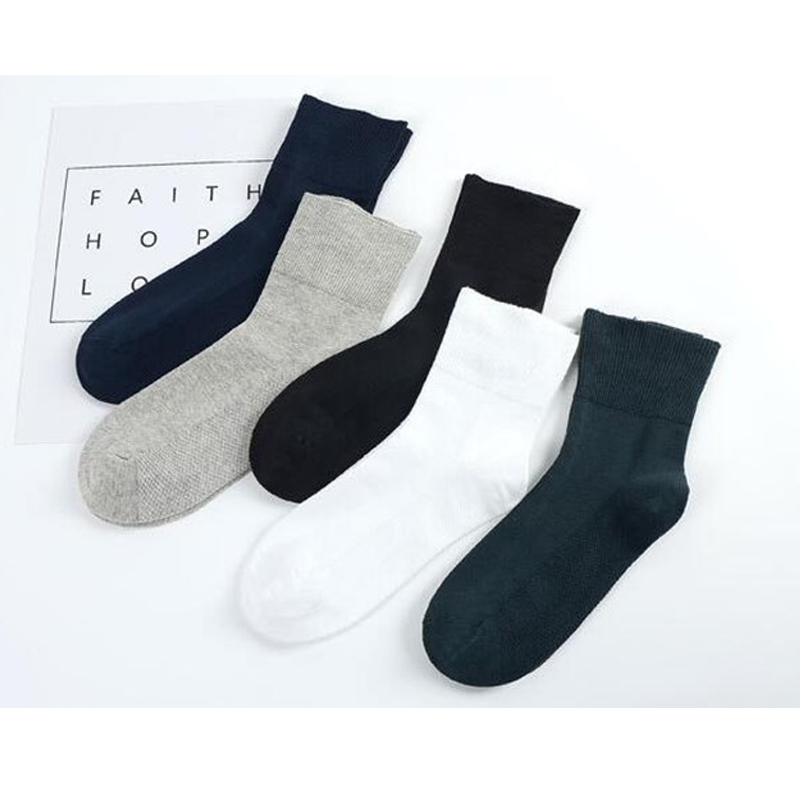 Diabetic Socks Prevent Varicose Veins Socks for Diabetes Hypertensive Patients Bamboo Cotton Material 4 Pairs / Lot