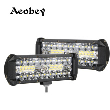 2pcs 7 inch led work light bar 120w led light bar 4x4 accessories off road for ATV UTV turck 12V 24v led bar for Driving lights