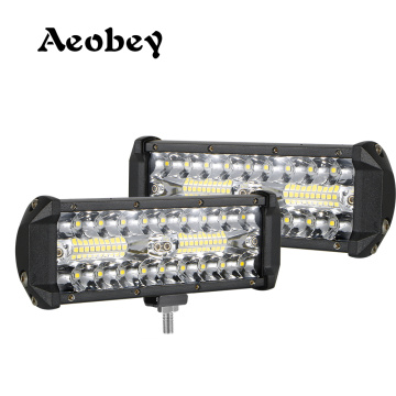 2pcs 7 inch led work light bar 120w led light bar 4x4 accessories off road for ATV UTV turck 12V 24v led bar for Driving lights