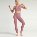 SALSPOR 2 Piece Gym Sets Women Fitness Seamless Solid High Waist Push Up Yoga Tracksuit Jacquard Workout Joggings Training Wear