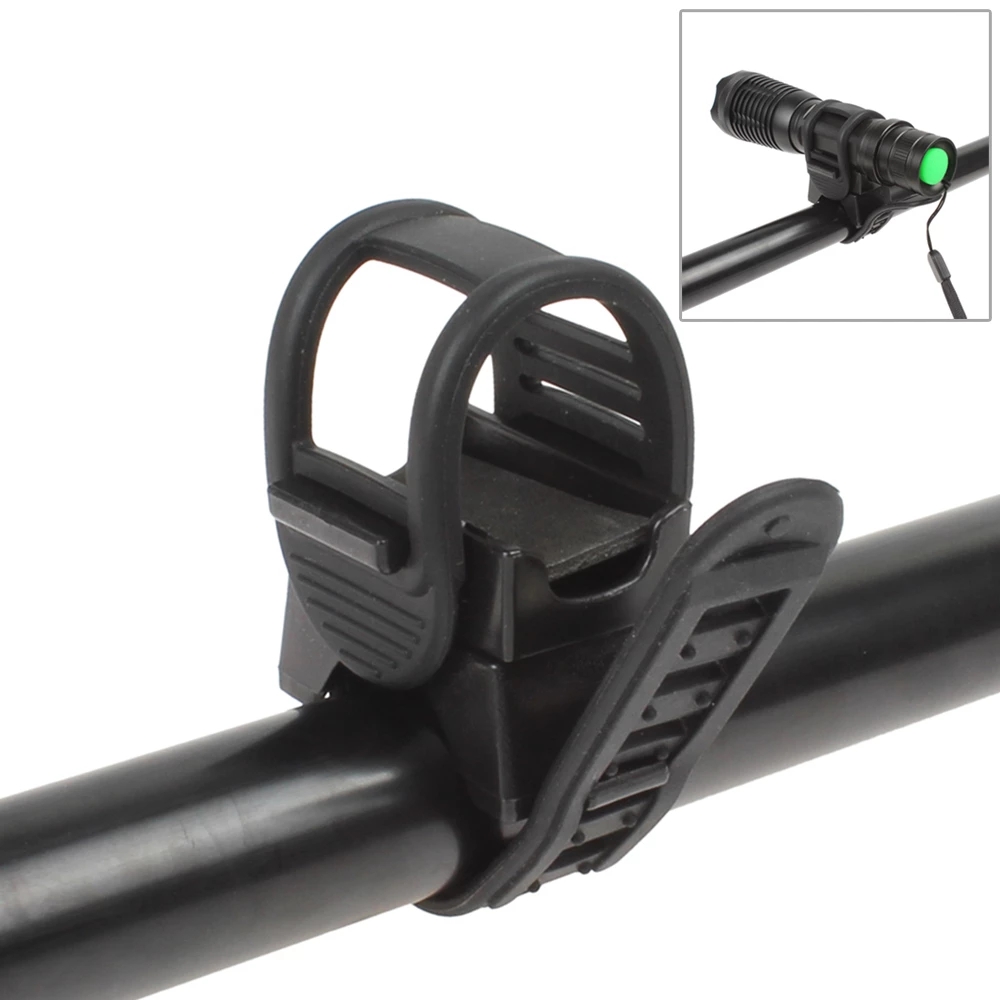 Universal Bicycle Flashlight Holder Mount 360 Degree Adjustable Rubber Straps Bike LED Flashlight Torch Clamp Clip Bracket New