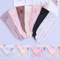 Dots Print Sunscreen Gloves Touch Screen Driving Gloves Summer Gloves Cotton Women Gloves Small Thin Breathable Anti UV
