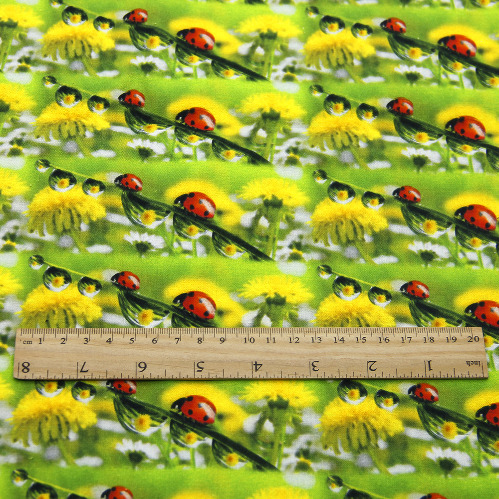 50*145cm Fish Scales Horse Ladybug 100% Cotton Fabric for Tissue Kids Home Textile for Sewing Quilting Material ,c4195