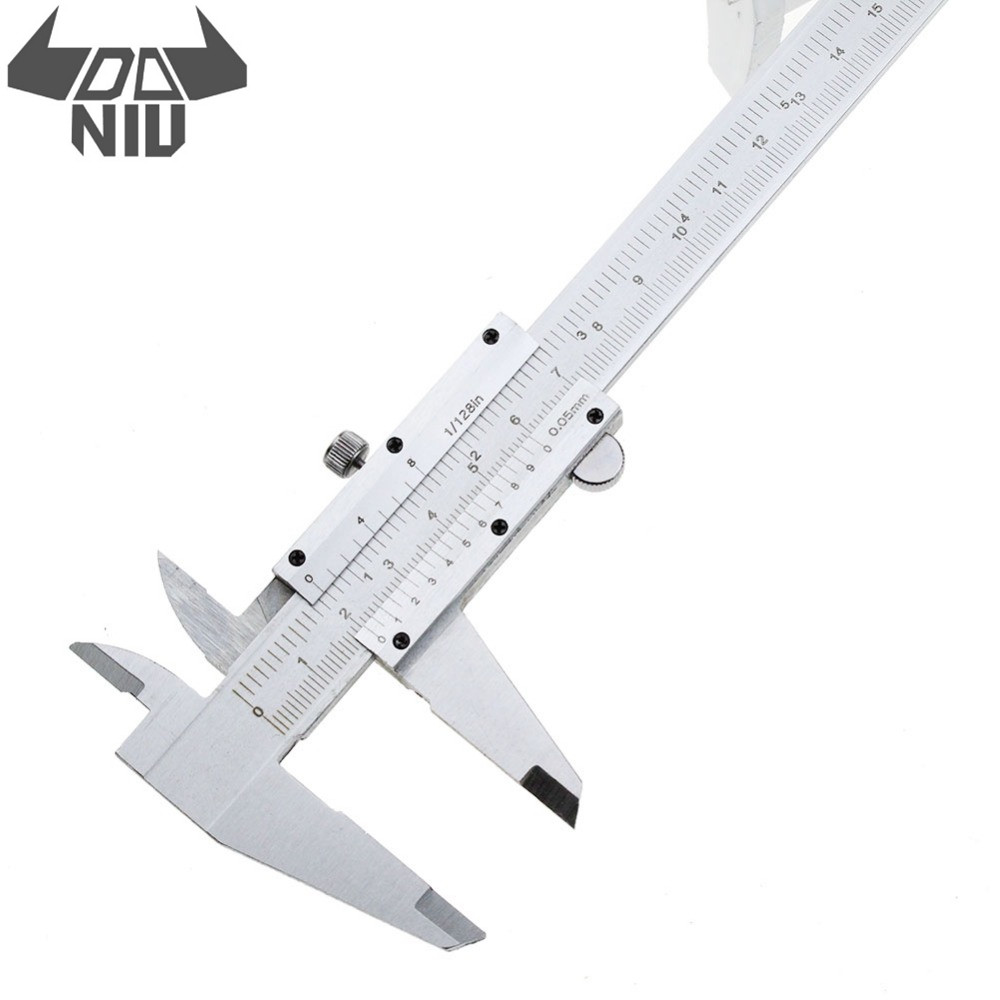 DANIU 0-150mm/0.05 Caliper Stainless Steel Vernier Caliper Metal Calipers Gauge Micrometer Measurement Measuring Instrument Tool