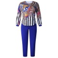 L-3XL Plus Size 2 Piece Women's Sets Africa Clothing Suits Ladies Tops+pants Suits African Set for Ladies American Clothing