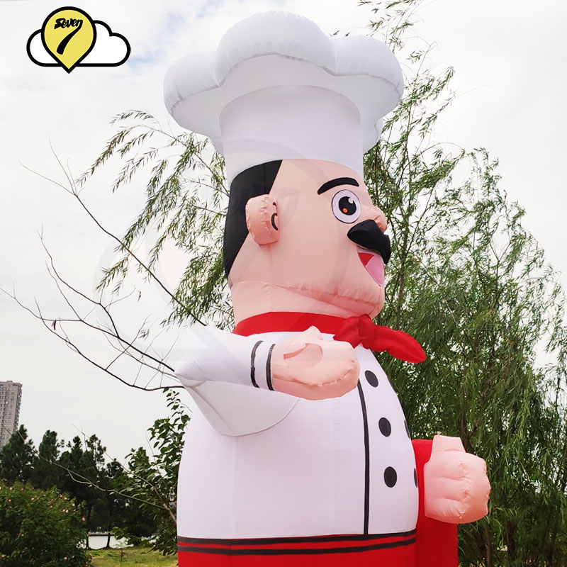 Chef Inflatable Tube Sky Puppet Tube Man Air Puppet Wind Flying Air Sky Tube Promotional Balloons Advertising Waver cook