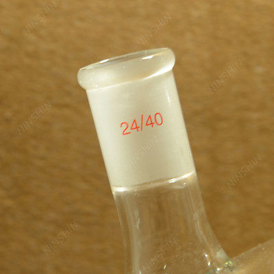 3000ml,24/40,3-Neck,Flat Bottom Glass Flask,Three Neck,Laboratory Boiling Bottle