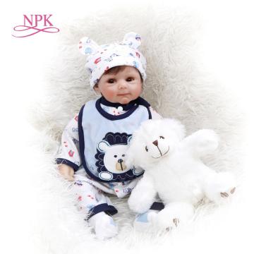 NPK 50CM soft body reborn baby boy set handmade doll Boneca Silicone Soft Vinyl Gentle Touch Newborn Bebe