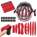 27 Pcs Universal Helmet Inner Padding Foam Pads Kit Sealed Red Sponge For Outdoor Sports Cycling Motorcycle Bicycle Accessories