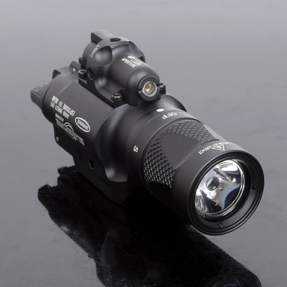 Tactical X400V Pistol Light Combo Red Laser Constant Momentary Strobe Output Weapon Rifle Gun Flashlight