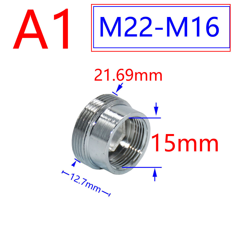 Silver 1/2"/M16/M17/M18/M19/M20/M22/M24/M28/M32 Thread Connector Brass Adapter For Water Faucet Copper Fittings