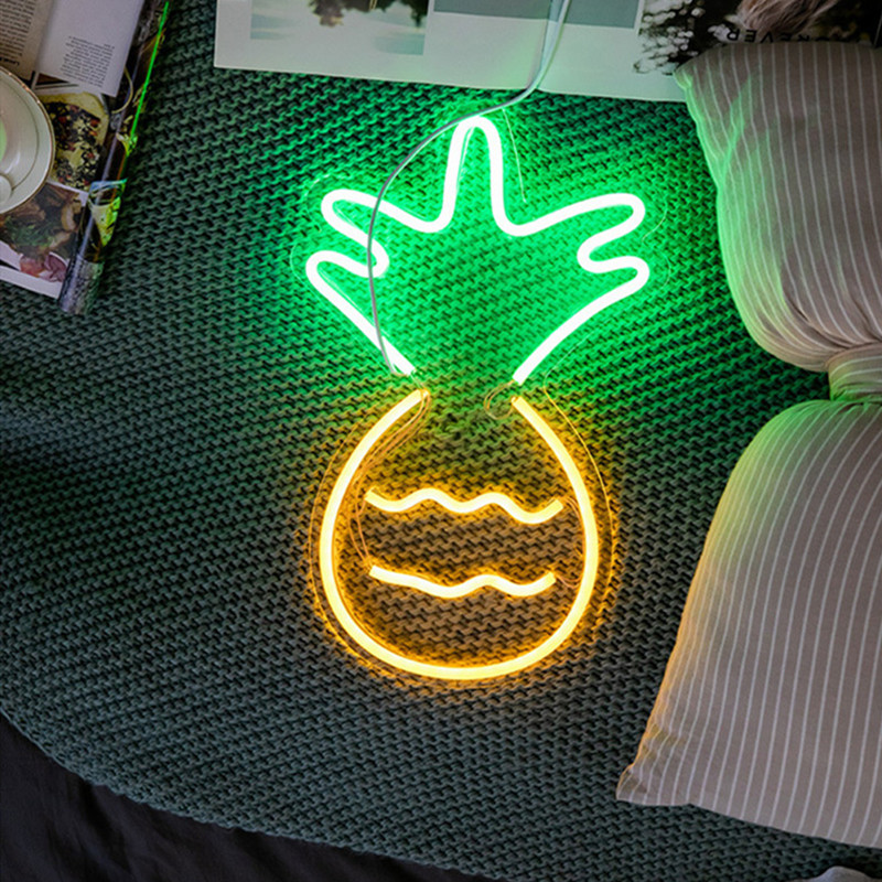 LED Neon Light with Panel Lights Sexy Sign Ice Cream Neon Yellow Cool Light Christmas Holiday Party Bar Shop Art Wall Decoration