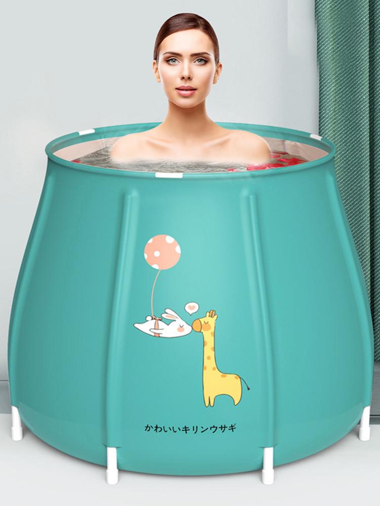 Portable Bathtub Folding Bath Bucket Foldable Large Adult Tub Baby Swimming Pool Insulation Separate Family Bathroom SPA Tub