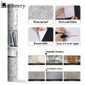 Self Adhesive Waterproof Marble Table Stickers Bedroom Bedside Cupboard Wallpaper Home Decor Kitchen Cabinets Renovation Decals