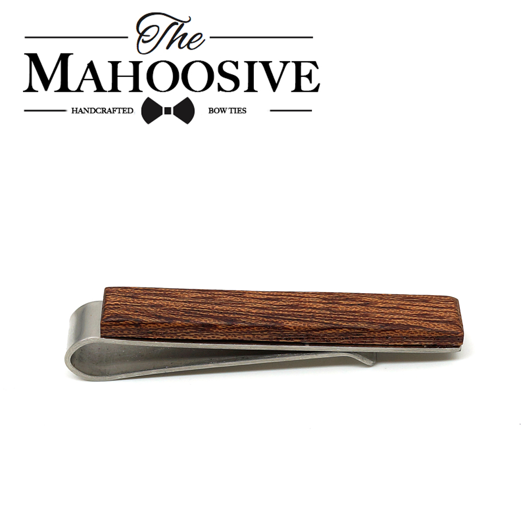 Mahoosive Wooden Tie Clip for Men Tie Bar wood Necktie Clips Pin For Mens Gift