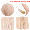 100Pcs Disposable Hair Removal Beauty Bar Body Beauty Tool Disposable Wooden Waxing Stick Wax Bean Wiping Wax Tool