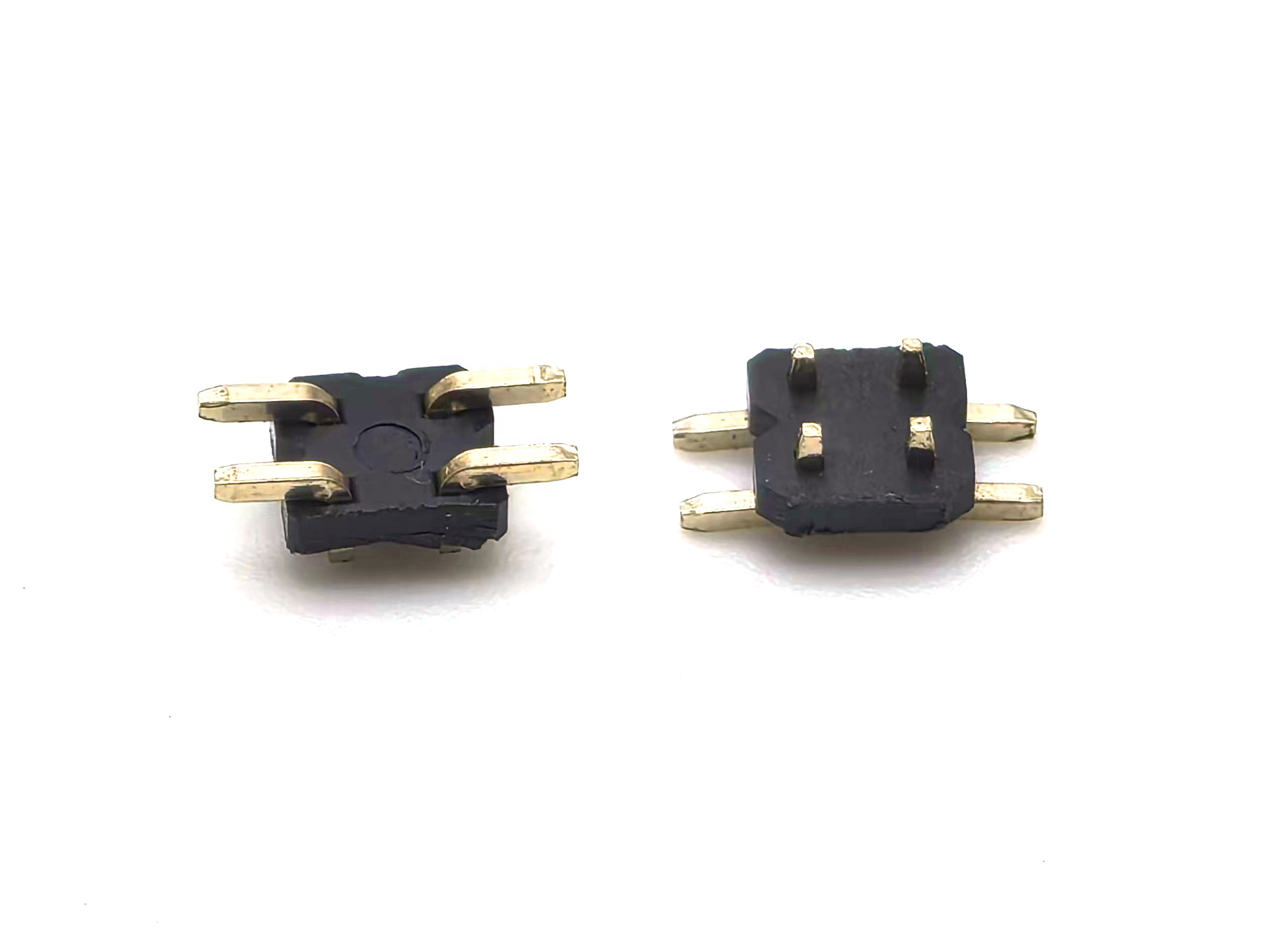 2.54mm Pitch Pin header Connector Dual Row SMT H1.0mm SQ0.64mm 2*2P