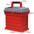 4 Layer Fishing Tackle Portable Toolbox Outdoor Tool Case Screw Hardware Plastic Storage tool Box with Handle