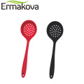 ERMAKOVA 1 Pc Silicone Slotted Skimmer Spatula Silicone Slotted Spoon Skimmer Spoon Strainer Ladle with Long Handle