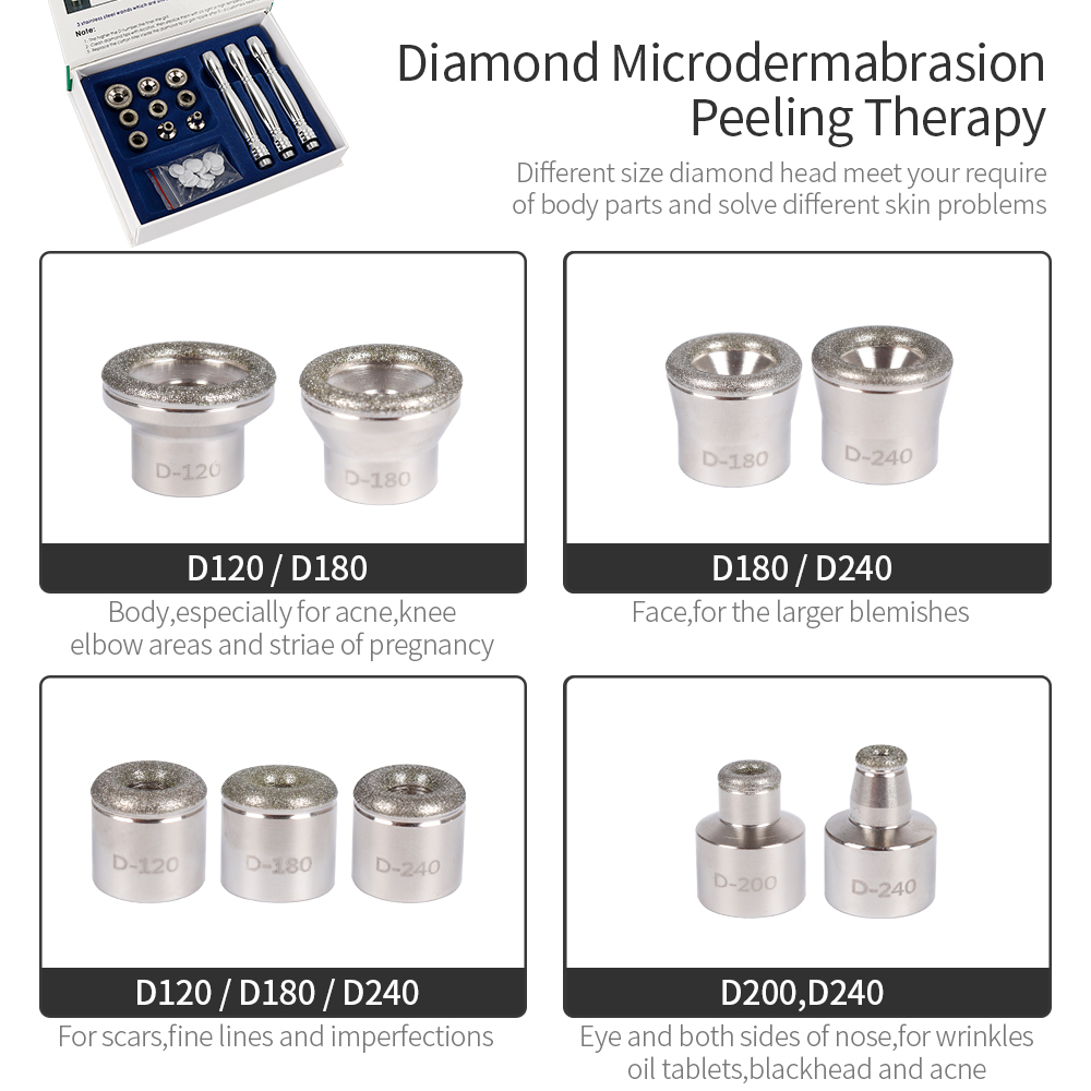 Diamond Microdermabrasion Peeling Therapy Machine Dermabrasion Ultrasounic Beauty Device Anti Acne Skin Lifting Hot Cold Hammer