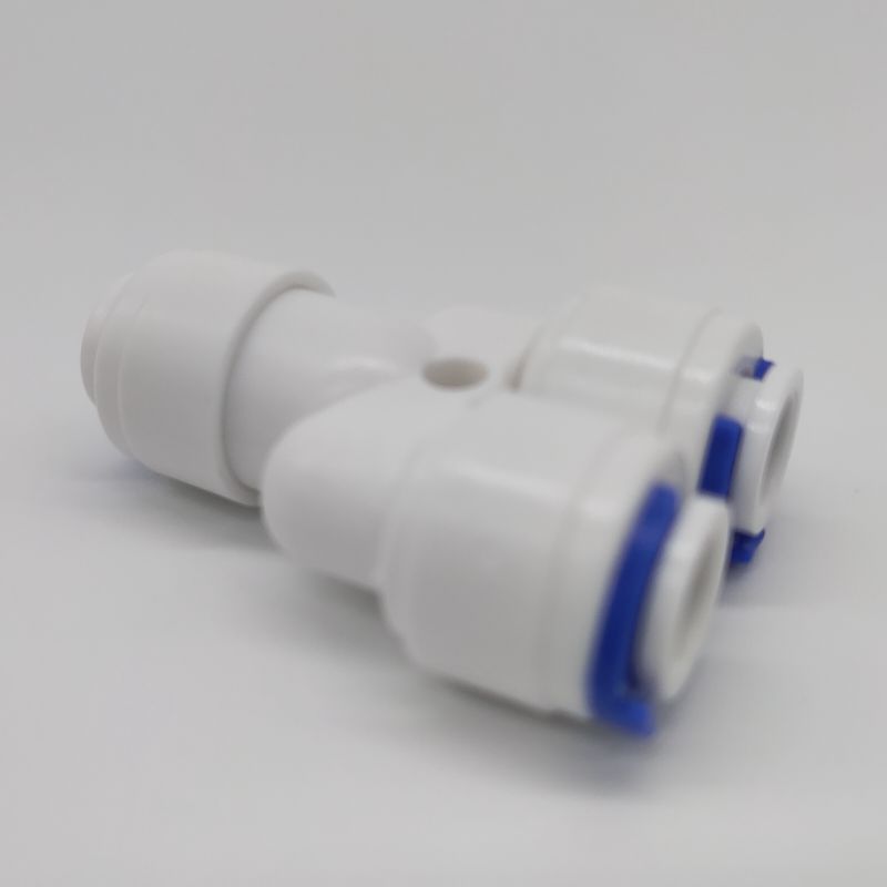 1/4" OD Tube Y Type PE Pipe Fitting Hose Plastic Quick Connector Aquarium RO Water Filter Reverse Osmosis System