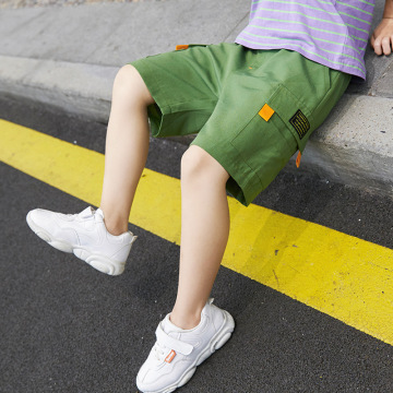 EACHIN Baby Boys Shorts Teenage Casual Solid Colors Elastic Waist Pants Summer Calf Length Kid Soft Sport Pants Children Clothes