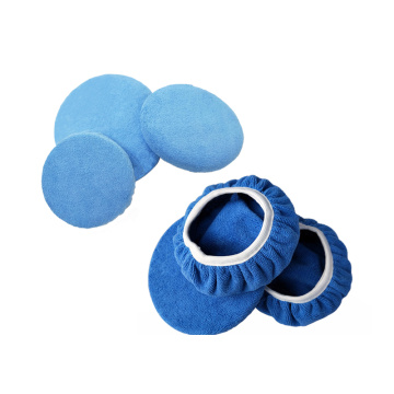 2pcs Microfiber Polishing Bonnet Buffer Pad Cover Car Wax Polish Waxing Pad Cover Polisher Detailing Paint Care