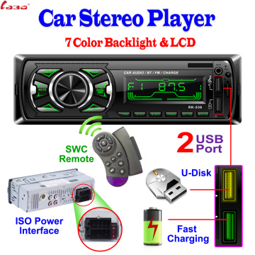 LaBo Car Radio Stereo Player Bluetooth Phone AUX-IN MP3 FM/USB/1 Din/SWC Remote/remote control 12V Car Audio Auto 2019 Sale New