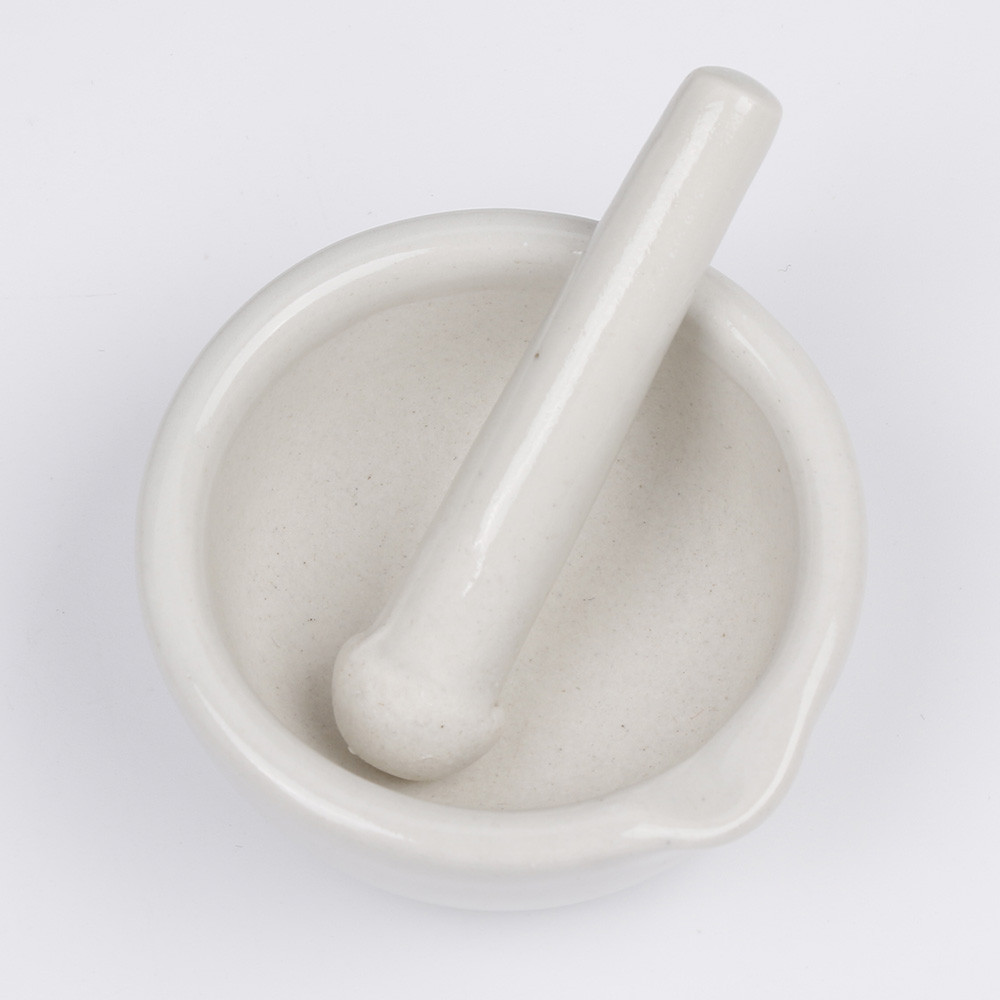 Porcelain Mortar And Pestle Set For Crush And Grind Species Herbs Or Other Soft Substance Nice Tools To Kitchen Or Pharmacy