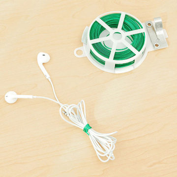 1Pcs 30m Green Multi-Function Sturdy Garden Plant Twist Tie with Cutter/ Cable Tie/Zip Tie/ Coated Wire