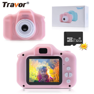 TRAVOR Mini Kids Camera Digital HD 1080P Photo Camera Toys For Children Video Recorder Camcorder DV Video Gift 32 GB TF Card