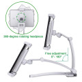 Wall Desk Tablet Mount Stand 2-in-1 Kitchen Wall Counter Desktop Mount recipe Stand For 5 to 10.5 Inch Width Tablet Metal Holder