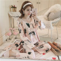 Women Pajamas 3 Pieces Satin Sleepwear Pijama Silk Home Wear Home Clothing Embroidery Sleep Lounge Pyjama Pyjamas Set