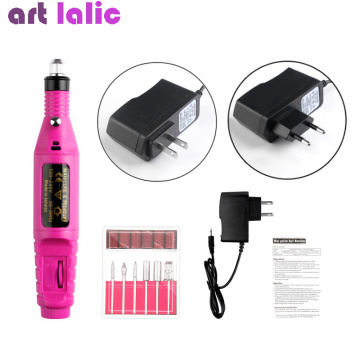 Electric Nail Art Drill Machine Pen Apparatus Manicure Milling Cutters Electric Sander Pedicure Manicure Kit Plug Charging