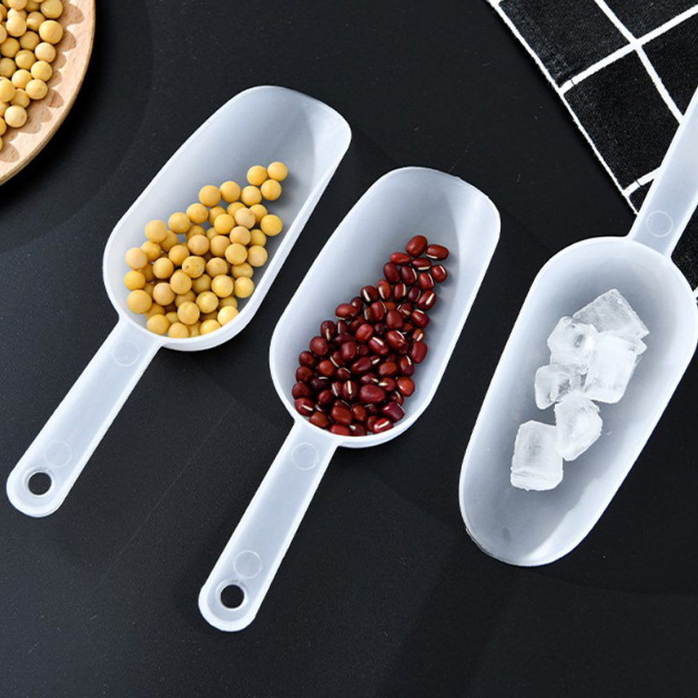 NEW 1PCS Mini Clear Plastic Ice Scoop Measuring Scoops for Weddings Candy Dessert Buffet Ice Cream Protein Powder