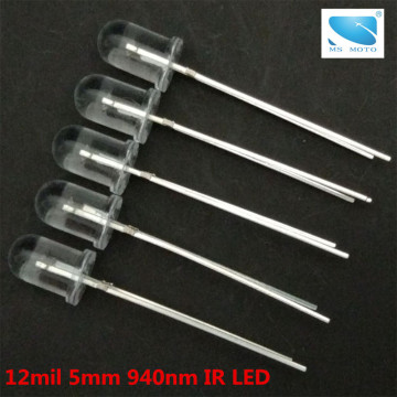 10 Pcs 5mm 60mW Infrared IR LED Night Vision 940nm invisible Diode 90 degree LED Light Diodes Energy Saving