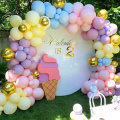 122pcs Macaroon Balloons Garland Latex Balloons Arch Happy Birthday Party Decor Kids Adult Wedding Baby Shower Decoration
