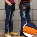 2020 winter children's clothes boys jeans casual slim thicken fleece denim baby boy jeans for boys big kids jean long trousers