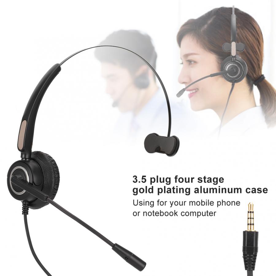 fone de ouvido H500 3.5 Plug Headphone Telephone Traffic Earphone Call Center Communication Computer Headset audifono