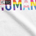 Men's Human LGBT T-Shirts Men Gay Pride Pansexual Asexual Bisexual Vintage Tees Pure Cotton Clothes Summer T Shirt