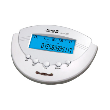 Caller ID Box with LCD Brightness Adjustment, Blue Backlit, FSK / DTMF Caller ID Signal Receiving Box for Landline Telephone