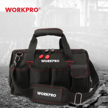 WORKPRO 12 inch Tool Bag 600D Polyester Electrician Shoulder Bag Tool Kits Bag Multi Bag Men Crossbody Bag for Tools