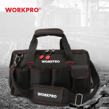 WORKPRO 12 inch Tool Bag 600D Polyester Electrician Shoulder Bag Tool Kits Bag Multi Bag Men Crossbody Bag for Tools