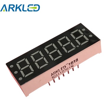 0.36 inch five and more digits led display iceblue color