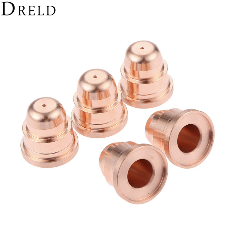 DRELD 5pcs 40A Nozzle 220329 FineCut for Handheld or Mechanized Torch Plasma Cutting Consumables Welding Soldering Supplies