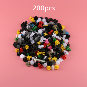 200Pcs Universal Mixed Auto Fastener Car Bumper Clips Retainer Car Fastener Rivet Door Panel Fender Liner for all car