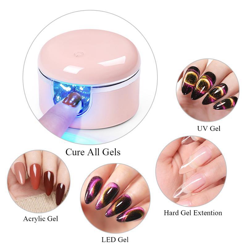 3W Mini Monodactylism LED UV Nail Lamp Nail Polish Dryer Manicure Tools USB UV Gel Auto Sensor Nail Art Equipment Fast Drying