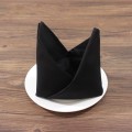 European Style Cotton and Linen Plaid Napkin Polyester Tableware Handkerchief Black Napkin Home Textile Table Cloth Cup Cloth
