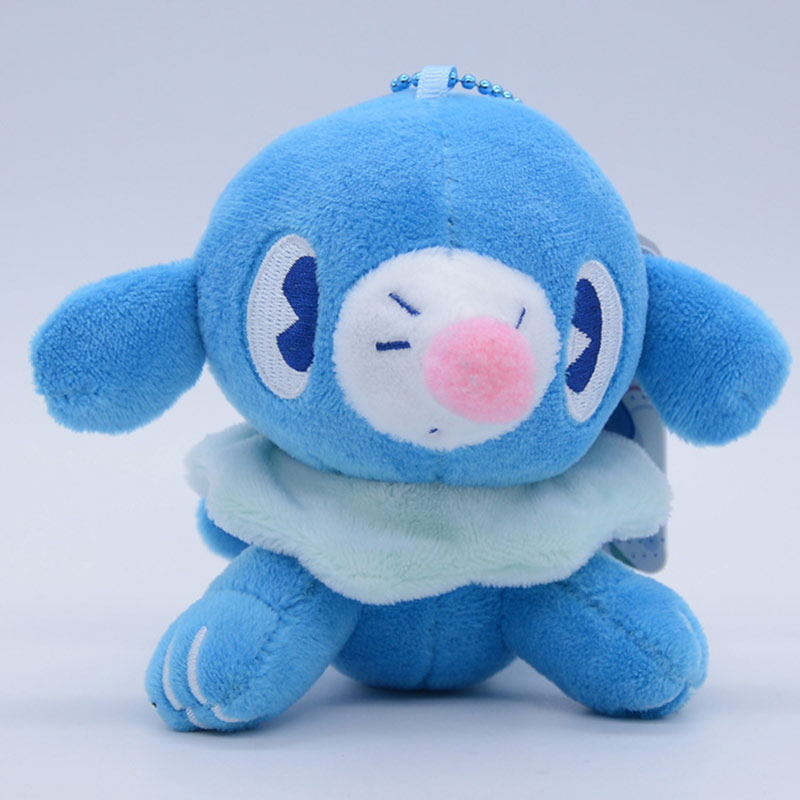 11cm 7pcs/lot Totodile Mudkip Piplup Oshawott Froakie Popplio Squirtle Plush Toys Key Chains Pendants Soft Animals Dolls Gifts